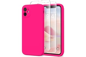 SuydanBox for iPhone 11 Phone Case, Compatible with MagSafe, [Full Camera Protection][2 Screen Protectors] Magnetic Silicone Slim Shockproof Protective Case for iPhone 11 6.1", Hot Pink