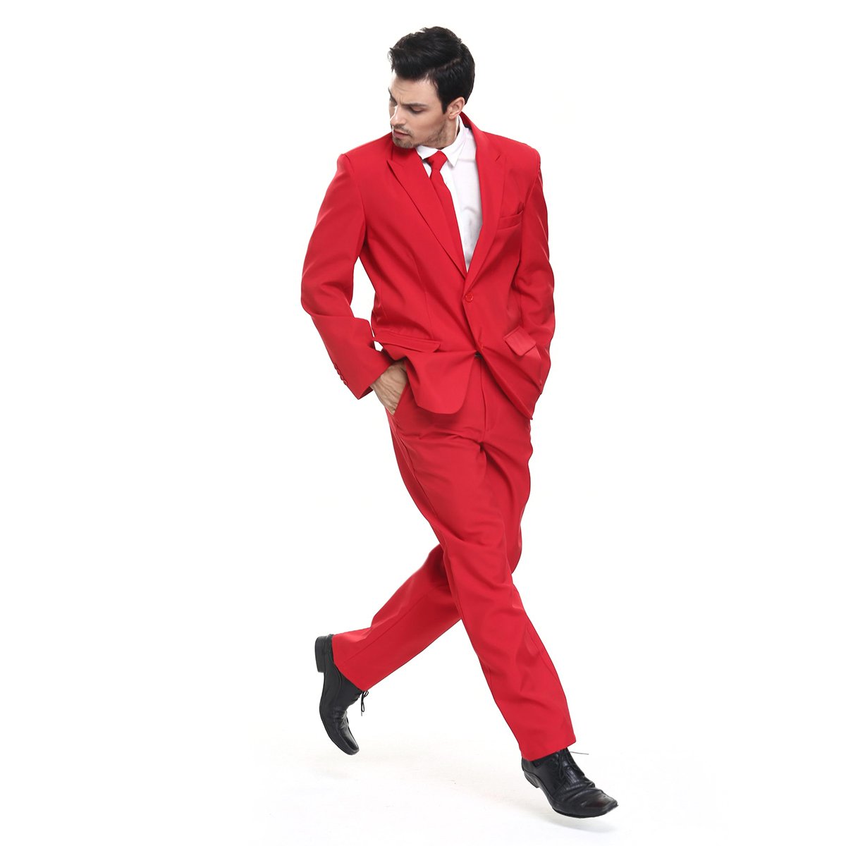 YOU LOOK UGLY TODAY More 2017 Designs! Mens Christmas Suit Party Funny Novelty Xmas Jacket Costume in Solid Color Red