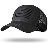 BUTITNOW Oversize XXL American Flag Trucker Hat - Adjustable 23"-25.5" Baseball Cap - 3D Embossed Logo Mesh Snapback Hat