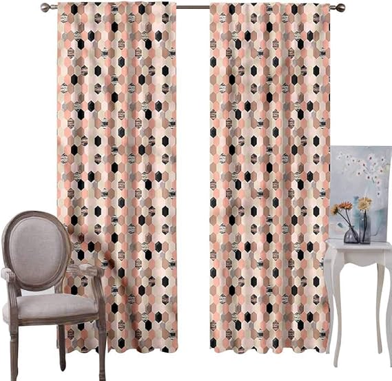 Aishare Store Print Window Drapes, Modern Geometrical