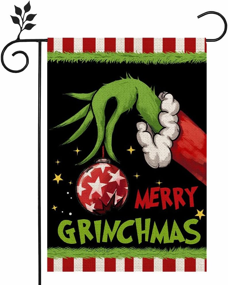 Flags - CROWNED BEAUTY Christmas Garden Flag 12×18 Inch Double Sided Small Vertical Winter Rustic Farmhouse for Seasonal Holiday Yard CF321