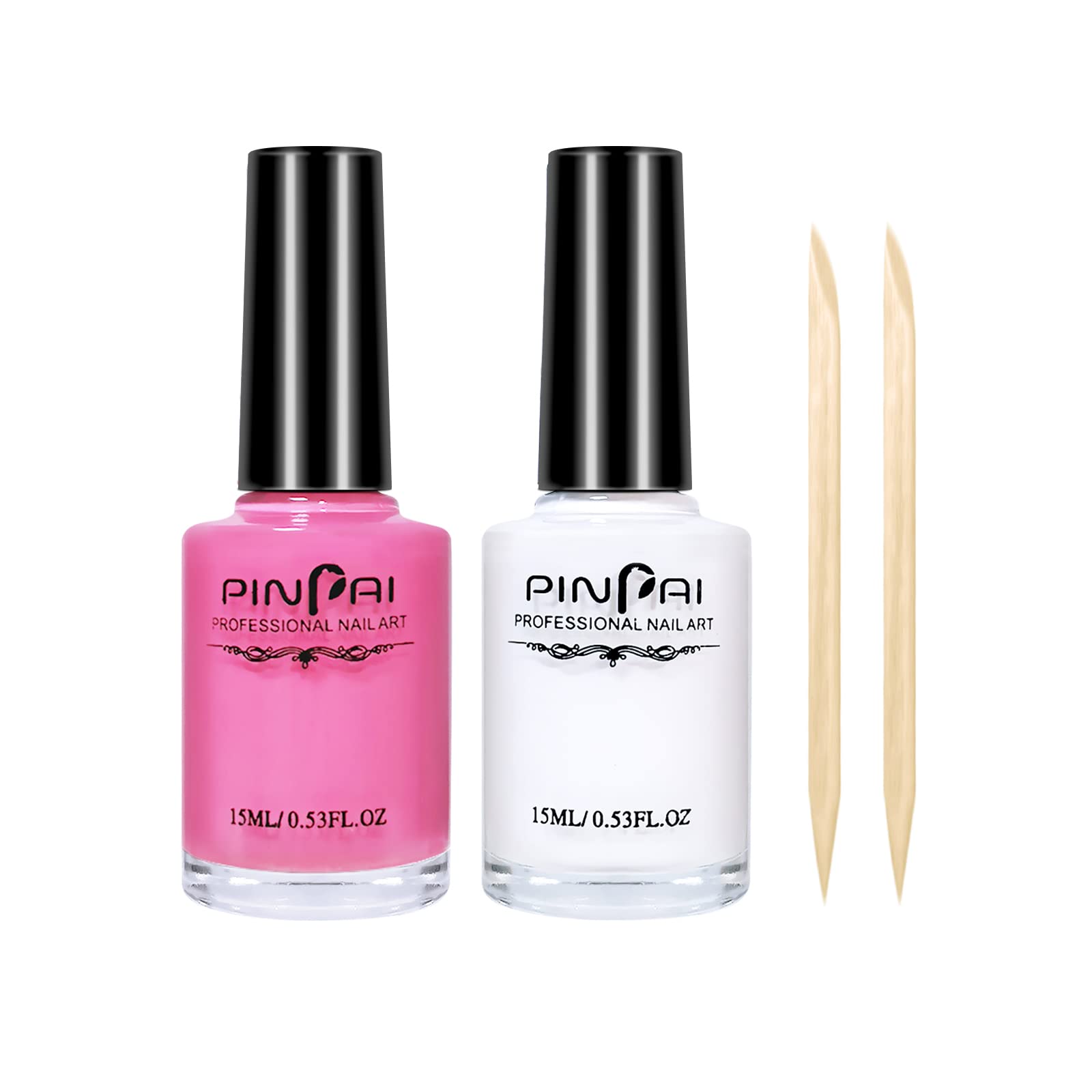 Ownest 2 Pcs Nail Peel Off Liquid Tape, Nail Art Liquid Tape Latex Cuticle Guard Skin Barrier, Gel Manicure Polish Accessory, Liquid Latex for Nails Nail Protector-15ml