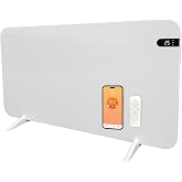 K&ouml;nighaus Smart Dual Space Heater 800 W - Wi-Fi App Control - 11-21 m&sup2; | Wall-mounted &amp; mobile use, remote control, towel rack, stand feet, mounting kit, color: white