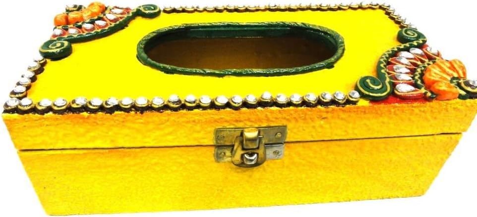 Crafticia Wooden Tissue Paper Dispenser Box or Napkin Holder Bathroom Toilet Paper Organizer (21 X 11.5 X 8.5 cm)