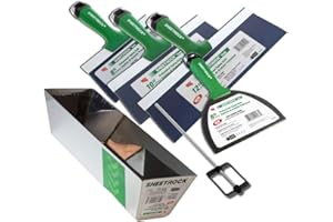 USG Sheetrock Pro Series Blue Steel Drywall Taping Knife with Matrix Style Handle (4-Piece w/12" Mud Pan)