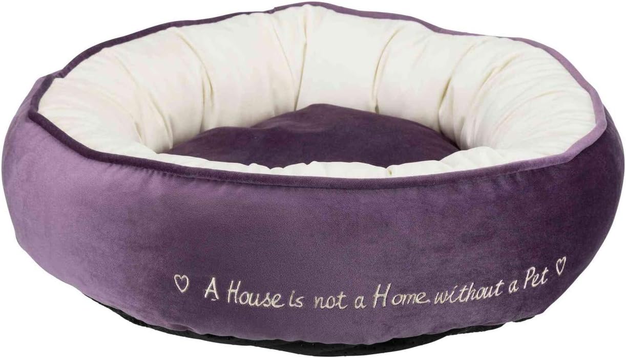 TRIXIE Pet's Home bed, purple/cream, 50cm (Pack of 1) - Image 3