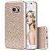 Galaxy S7 Case, Imikoko™ Rose Gold Luxury Hybrid Beauty Crystal Rhinestone with Gold Sparkle Glitter PC Hard Protective Diamond Case Cover for Samsung Galaxy S7 (Bling Gold)