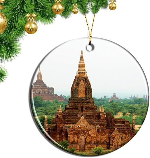 Amazon Com Hqiyaols Ornament Bagan Temples Myanmar Christmas