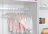 ManGotree Baby Velvet Hangers 15 Pack Non-Slip Ultra Slim Beige Kids view 3