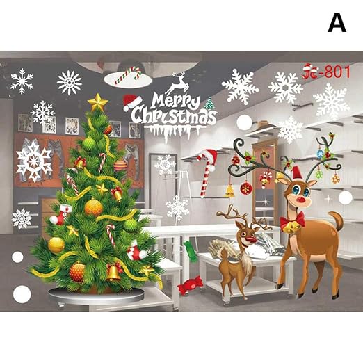 Navidad pegatina de pared mural Decoración para el hogar extraíble ...