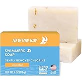 Newton Bay Swimmers Soap | All Natural Body and Face Wash Soap Bar | Gently Washes Away Chlorine After Swimming | Revitalizes Sensitive Skin | 2-Pack of 4 Ounce Soap Bars