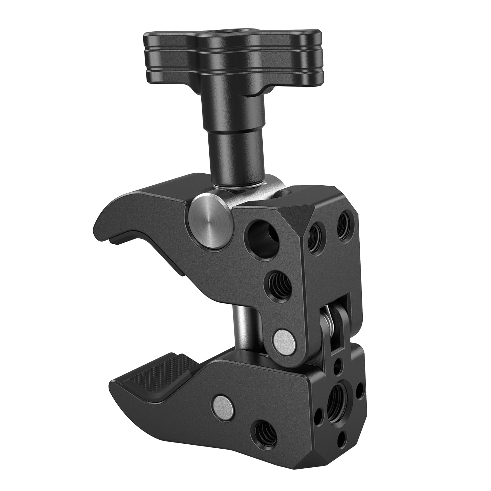 SMALLRIG Super Clamp with 1/4’’ Thread Holes, 3/8’’ Locating Pin for ARRI Standard, T-Shaped Wingnut and Rubber Pads - 2220