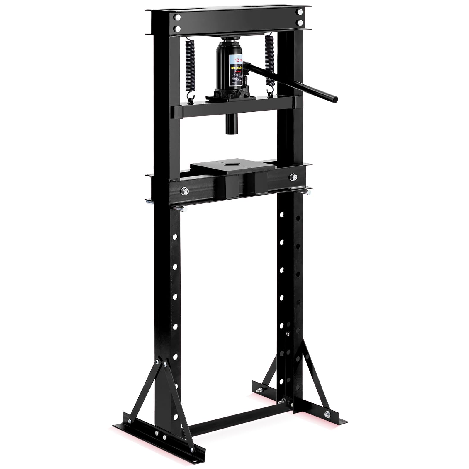 Photo 1 of 12T Hydraulic Press, 12 Ton H-Frame Garage Floor Hydraulic Shop Press, Adjustable Hydraulic Press with Plates, Black