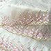 Lace Fabric White Organza Pink Floral Embroidery Wedding Bridal by The Yard