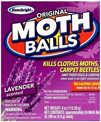 4 Pk. Homebright Original Moth Balls Lavender Scented