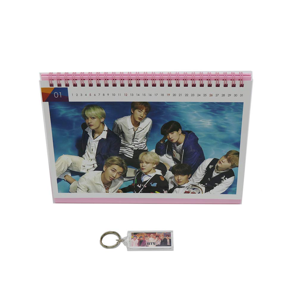 BTS Bangtan Boys Desk Calendar with Photo card with Key