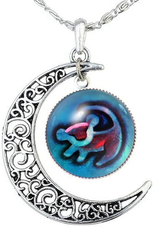 Amazon Com Joyplancraft Lion King Inspired Necklace Crescent With