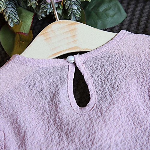 2017 Toddler Kids Baby Girls Summer T-shirt Tops+ Shorts Pants Set (5-6 Years, Pink)