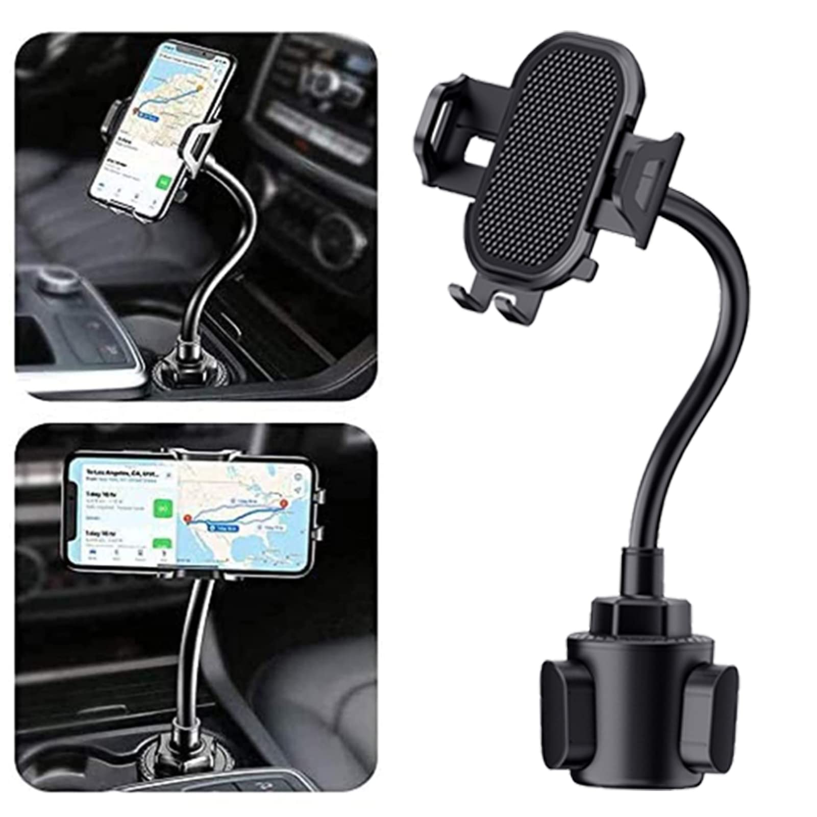 NeotrixQI Universal Flexible Gooseneck Car Phone Holder Cup Holder Mount Holder Compatible with iPhone 16 Pro Max 15 14