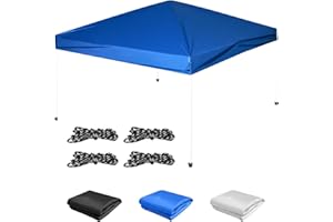 MALOROY 10x10FT Replacement Canopy Cover Top,Oxford Cloth Material UV Resistant Waterproof Canopy Tent Cover for Garden Patio Picnic (TOP ONLY)-Blue