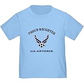 CafePress Proud US Air Force Daughter Toddler T Shirt Cute Toddler Graphic Tee, 100% Cotton