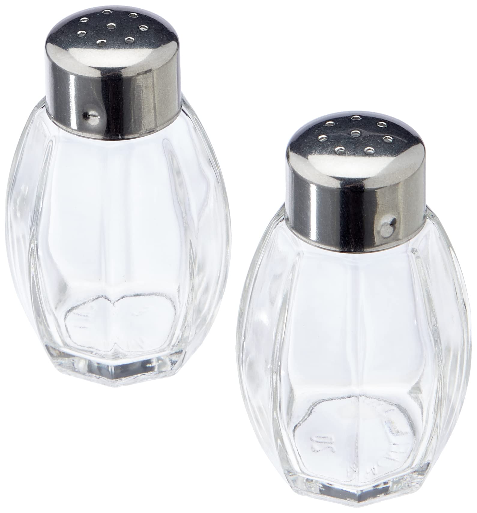 FACKELMANN S/P Shaker Set of 2 Salt and Pepper Shakers Jade Inox Glass Silver Approx. 7.5 cm 2 Units