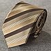 Abundance New Woven Microfiber Classic Men'S Business Tie Striped Necktie Solid Ties (Brown Gold)
