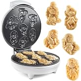 Fairy Friends Mini Waffle Maker- Creates 7 Different Fairy Shaped Waffles or Pancakes in Minutes- A Fun &amp; Cool Magical Breakfast for Kids Adults- Electric Non-Stick Waffler Iron, Fairies Princess Gift
