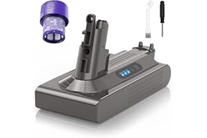 CHANJOYH V10 Battery Replacement for Dyson 25.2V 6000mAh Lithium Ion Battery for V10 Animal Cyclone Absolute Motorhead Fluffy SV12 Total Cordless Vacuum Cleaner, Filter Included