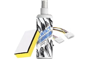 Electrical Contact Cleaner | 100ml Plug Grime Cleaning Spray,Fast Drying Anti-Rust Contact Cleaner Spray with Sponge | for Ho