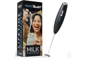 FrothBlast Milk Frother Handheld for Coffee (Foam Maker) Whisk Drink Mixer for Lattes, Cappuccino, Frappe, Matcha, Hot Chocolate