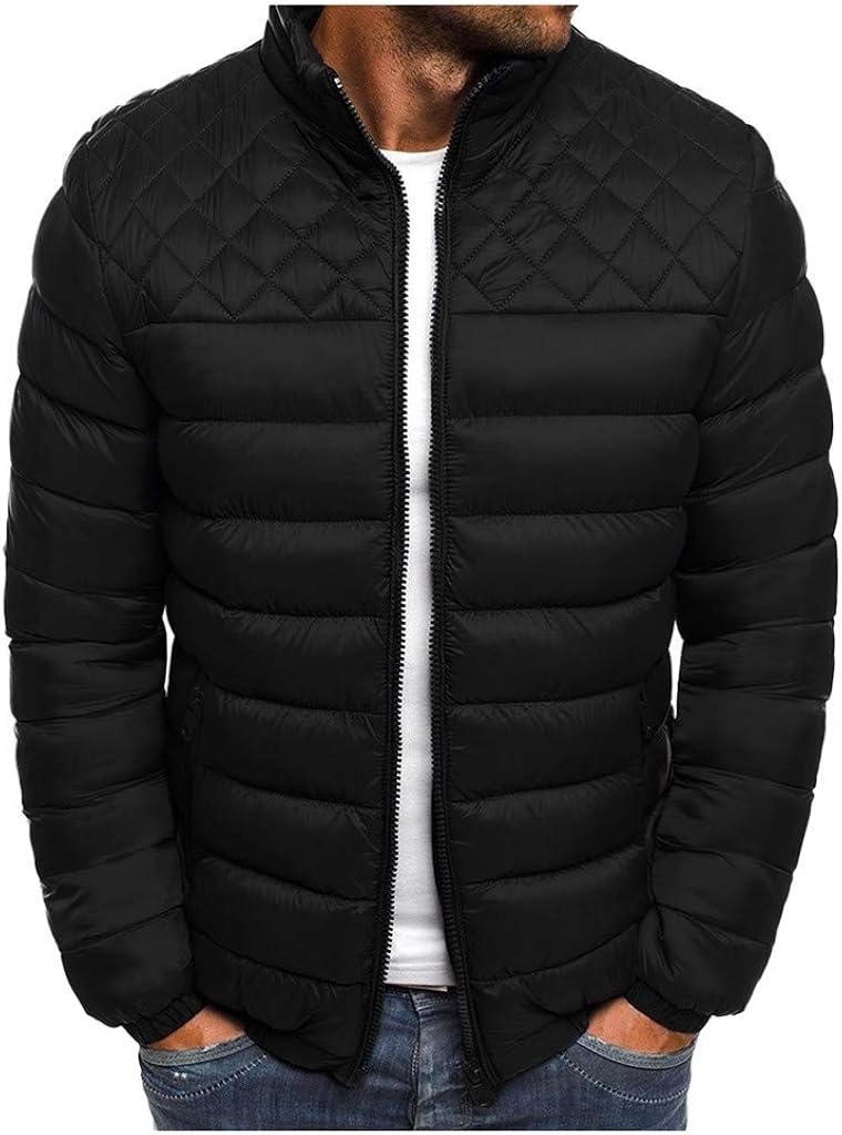 AKAIDE Mens Down Jackets Winter Warm Casual Portable Light Coat Long