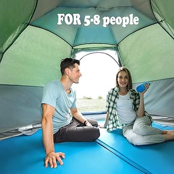 Tienda de campaña al aire libre for la familia Tiendas de campaña de 5-8 personas, doble capa, con dos puertas, 4-6-8 personas, tiendas gigantes for caminatas, pesca, campamentos familiares y activida: Amazon.es: