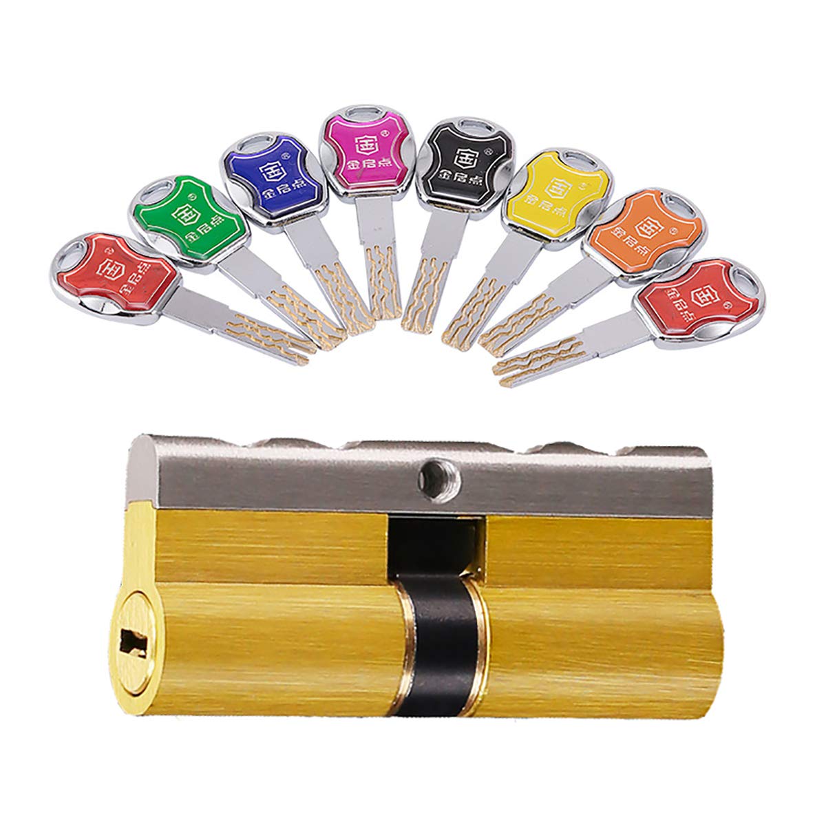 High Security Door Lock with 8 Keys, Cylinder Lock Anti-Bump Anti-Drill and Anti-Pick for Wooden Metal UPVC and Composite Doors