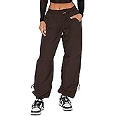 DISCIPBUSH Cargo Pants Women Baggy - Parachute Pants for Women, Rave Pants Y2K Pants, Festival Outfits for Women