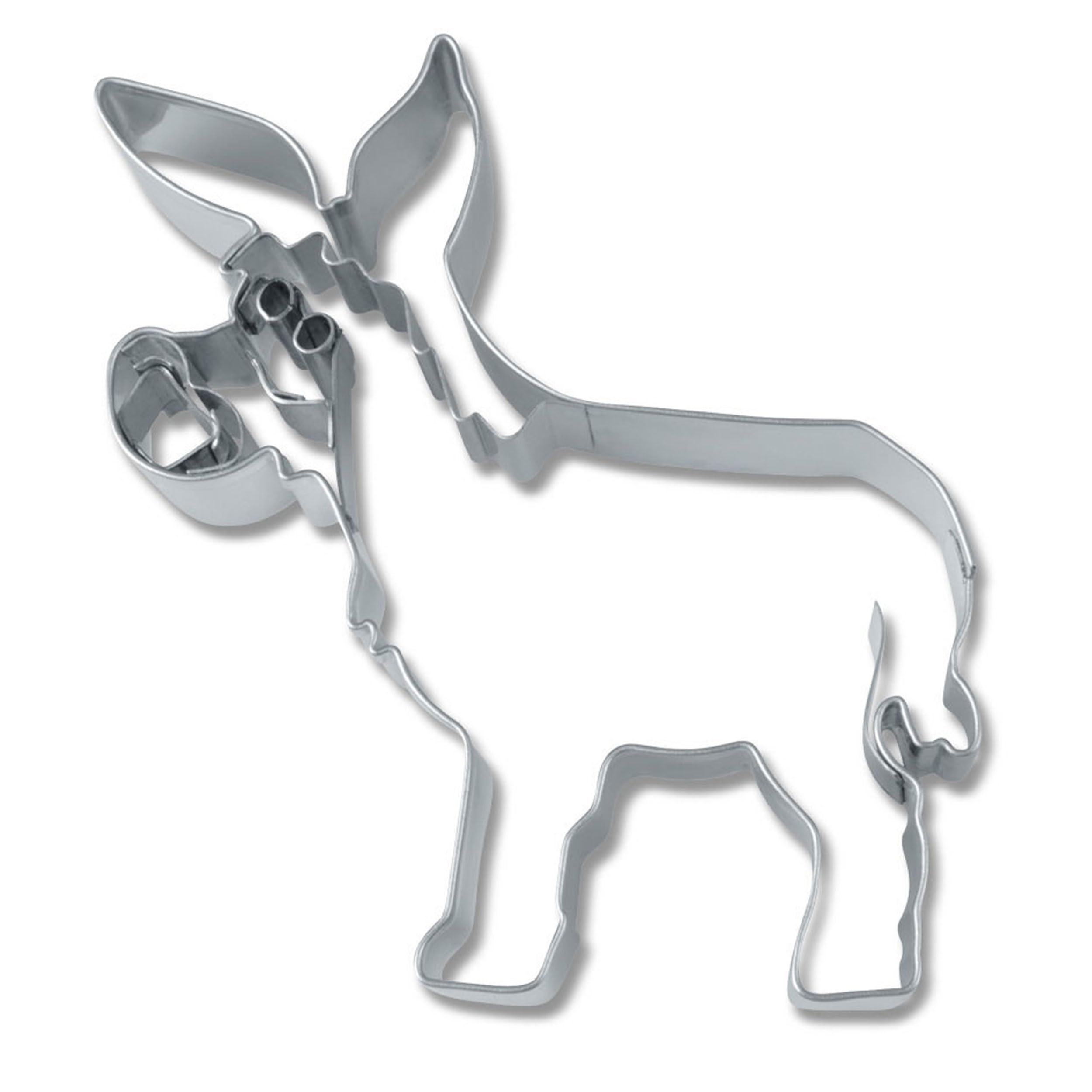Staedter Donkey Shape Cookie Cutter, Stainless Steel, Silver, 30 x 30 x 10.5 cm