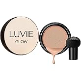 2026 Luvie Glow Foundation Cushion, Mushroom Head Air Cushion CC Cream,Long Lasting Matte Concealer for All Skin Types (BRUMET BROWN)