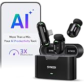 SYNCO AI Mini Wireless Lavalier Microphone for Android USB-C Creators | AI Translation &amp; Instant Summaries, AI Noise Reduction and Mind Maps, Save Time for Vlogs, Interviews, Meetings, Travel