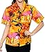 LA LEELA Ladies Hawaiian Shirt Beach Top Blouses Aloha Holiday Tank Casual Button Up