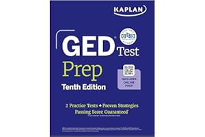 GED Test Prep, Tenth Edition (2026): Includes a Diagnostic Pretest, 2 Full Length Practice Tests, 1000+ Practice Questions, and 40+ Online Videos (Kaplan Test Prep)