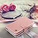 BENTOBEN Case Compatible with Samsung Galaxy S5, Glitter Sparkle Bling Faux Leather Flip Cover Credit Card Holder Cash Pocket Wristlet Protective Wallet Cases Cover for Samsung Galaxy S5, Rose Gold