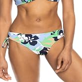 Roxy Women's Side Tie Cheeky Bikini Bottoms &ndash; Low Rise Swimwear, UPF 50+ Sun Protection, Vintage Indigo, X-Small