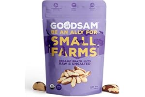 GoodSAM Organic Raw Brazil Nuts 1.5 lb, Unsalted, Gluten Free, Non GMO, Vegan, Keto, Regenerative Farming, Direct Trade