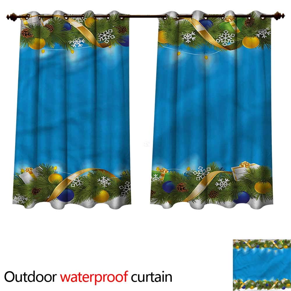 Amazon Com Cobedecor Christmas Outdoor Curtain For Patio Spiral