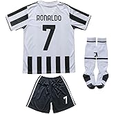 LeenBD 2021/2022 New Juve #7 Ronaldo Kids Soccer Jersey & Shorts Youth Sizes