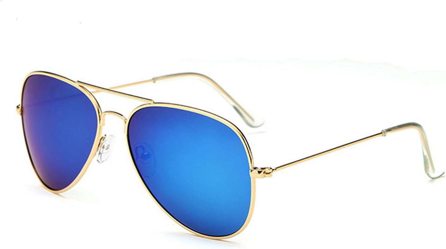 VINCENZA Womens Mens Unisex Mirrored Lenses Designer Sports Retro Vintage Aviator Oversized Sunglasses
