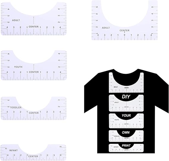 amazoncom t shirt ruler guide t shirt rulers to center designs