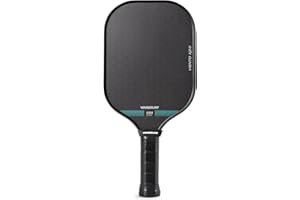 VINSGUIR Pickleball Paddle, 16MM Carbon Fiber Pickleball Paddle with Longer Handle, Elongated Paddle with Grit Face/Raw Carbon Fiber Surface/Thermoformed, Spin & Control Paddles for Advancer