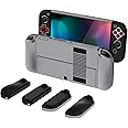 PlayVital AlterGrips Protective Slim Case for Nintendo Switch OLED, Ergonomic Grip Cover for Joycon, Dockable Hard Shell for Switch OLED w/Thumb Grip Caps & Button Caps