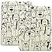 iPad Mini 4 case, iPad Mini Retina,ESR Illustrators Series Folio Case Stand Case Smart Cover[Auto Wake Up/Sleep Function] for iPad Mini 4 (Doggies Alumni)